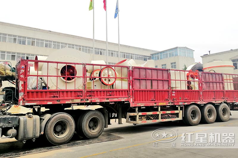 红星机器一套大型80目磨粉机发往福建